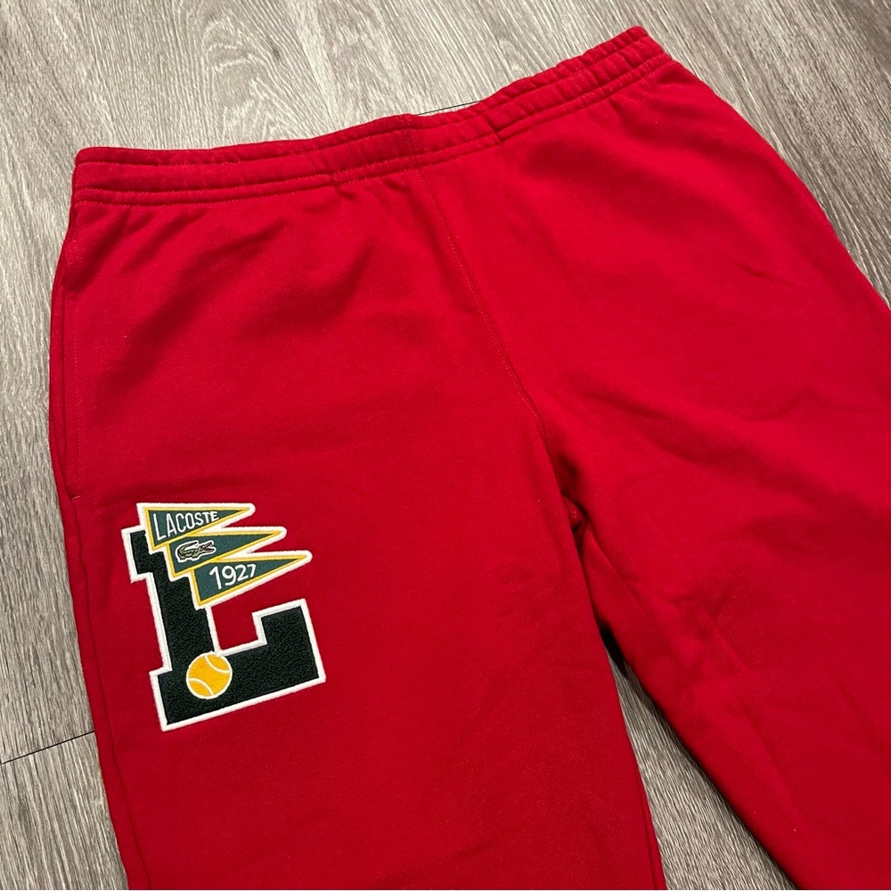 NWT Red Lacoste Sportswear Tapered Jogger for Men Size Large - Picture 4 of 9